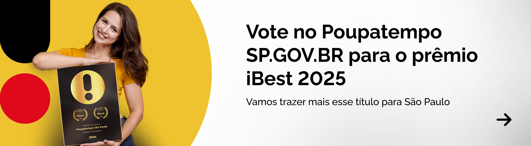 IBest: Vote no Poupatempo para o prêmio iBest 2025.